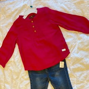 7 for all mankind 2 piece blouse and jeans